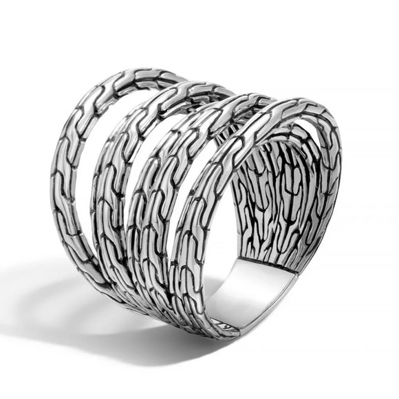 Punk 925Silver ringFilled Fashion Jewelryfor Women - Picture 4 of 4